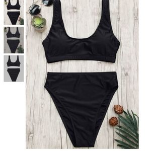 Black High waisted Bikini